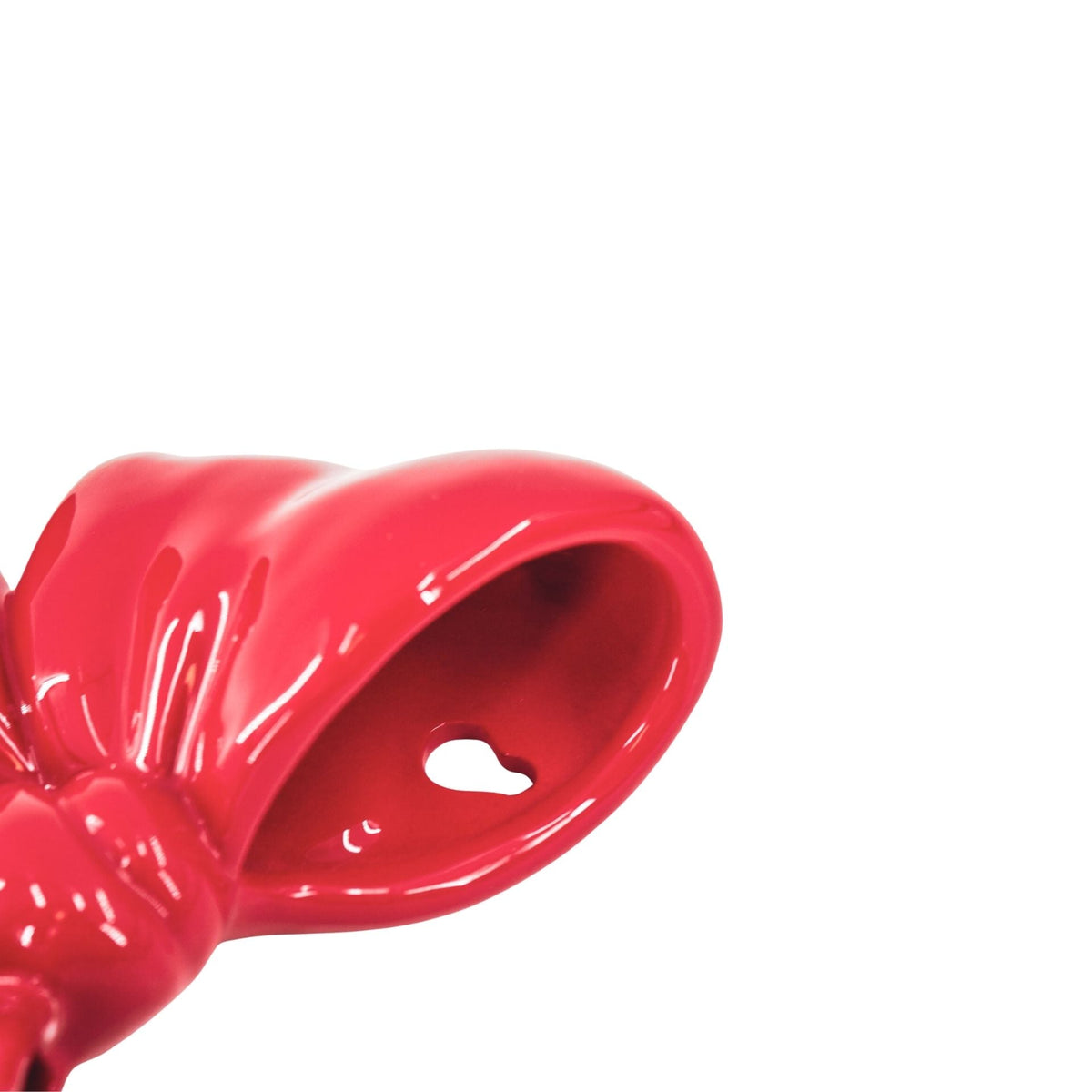 HOUSEVITAMIN WANDVAAS BOW KERAMIEK ROOD 19 CM