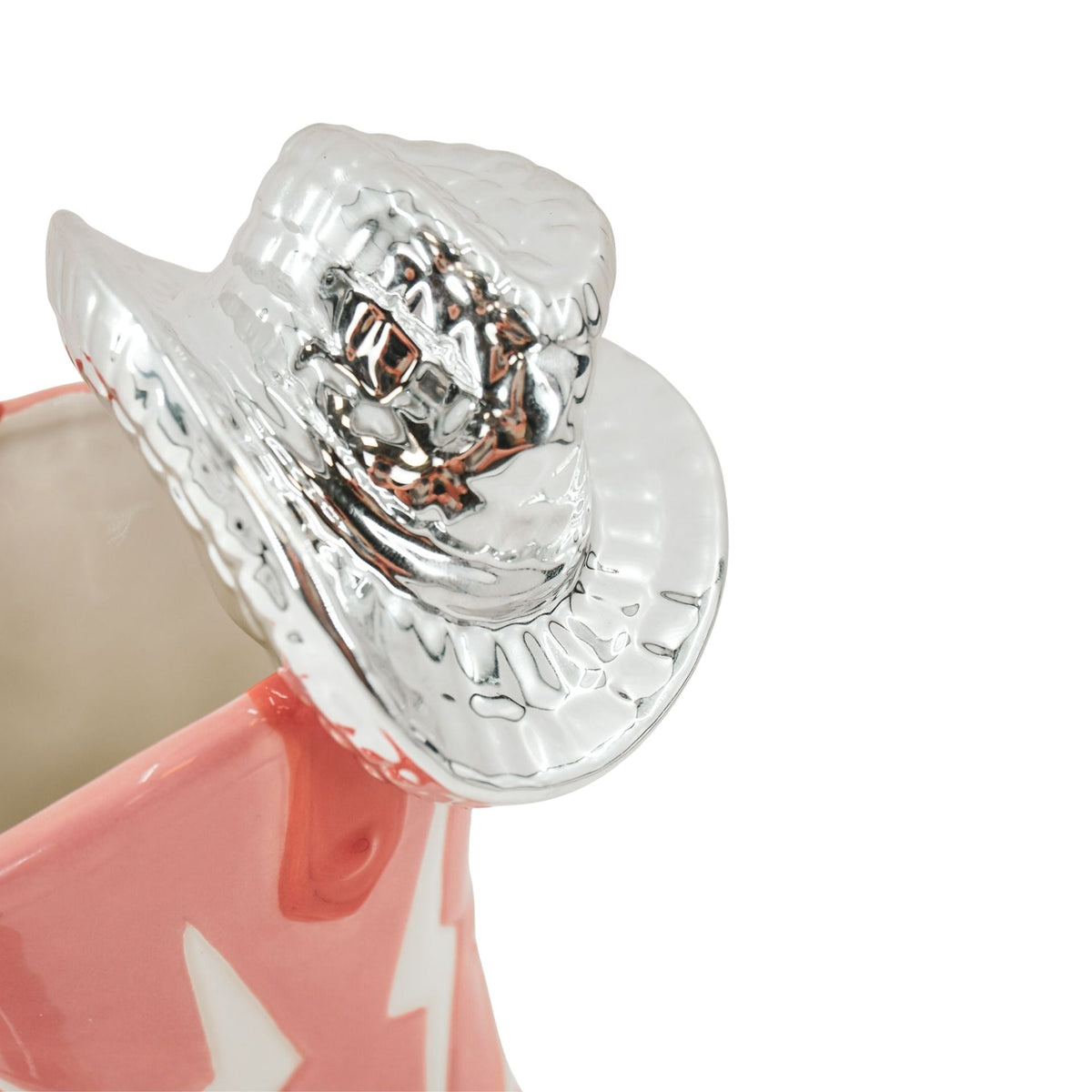 HOUSEVITAMIN VAAS BOOT KERAMIEK ROZE/ORANJE 26,5 CM