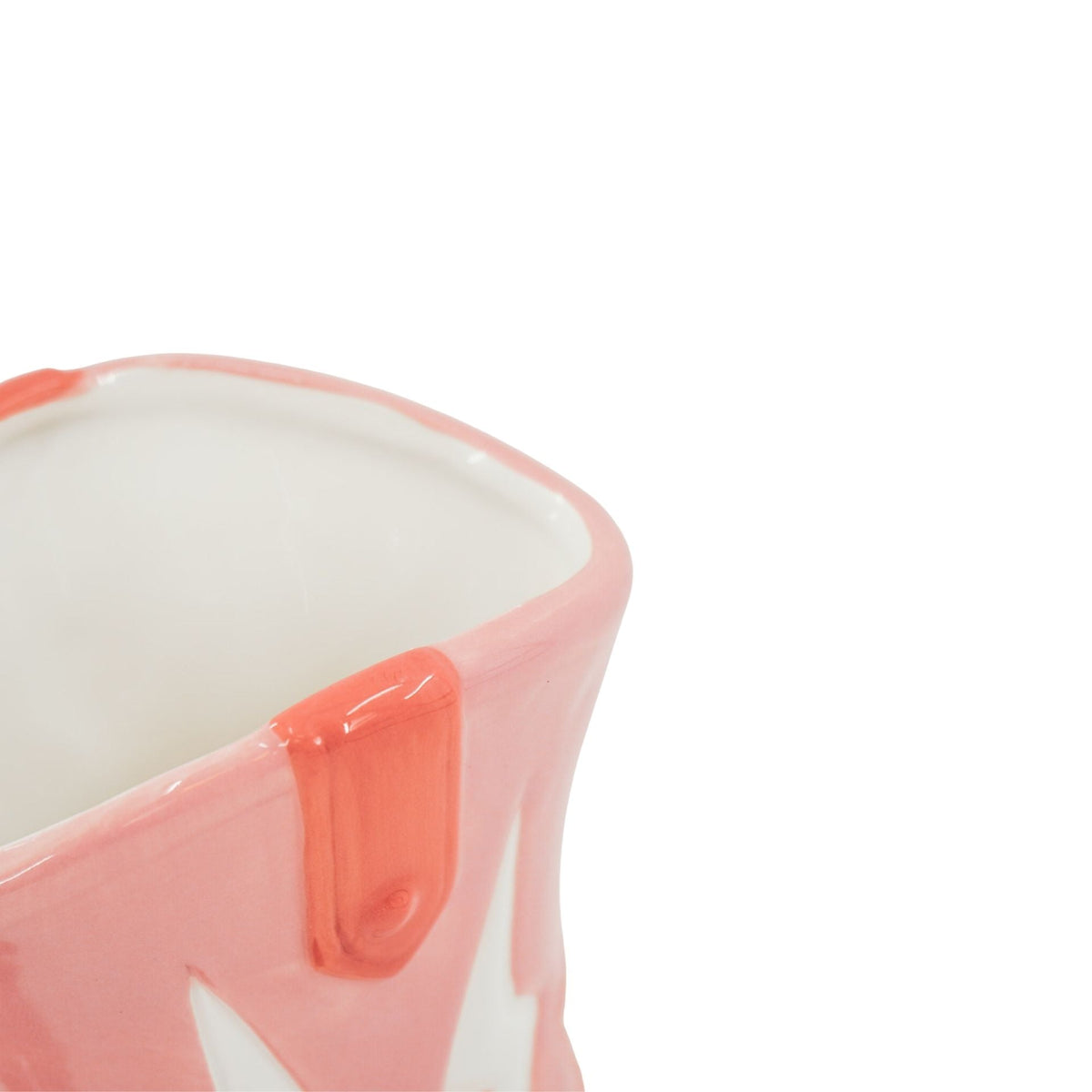 HOUSEVITAMIN VAAS BOOT KERAMIEK ROZE/ORANJE 26,5 CM