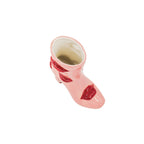 HOUSEVITAMIN VAAS BOOT WITH LIPS KERAMIEK ROZE/ROOD 23 CM