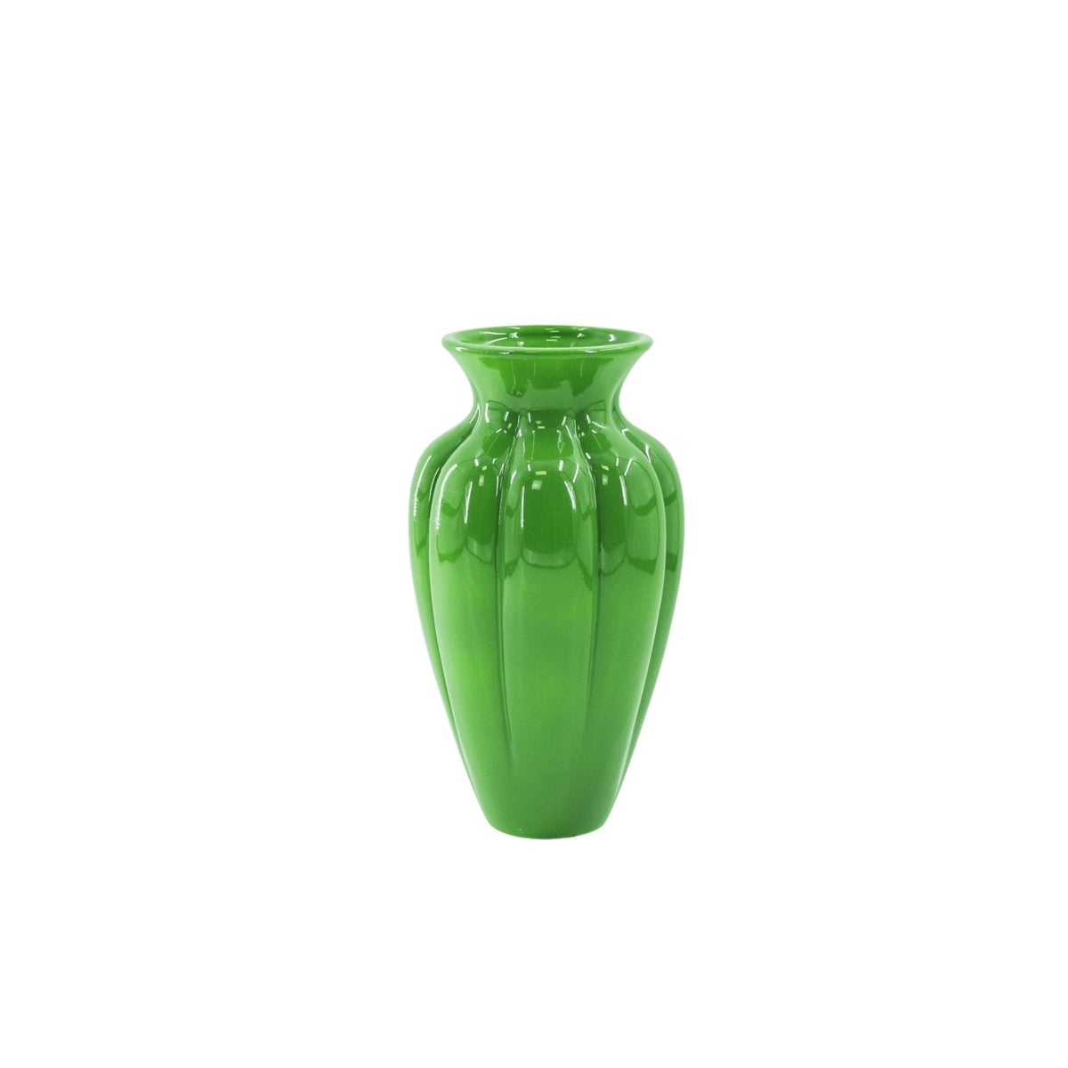 HOUSEVITAMIN VAAS PLEATED KERAMIEK GROEN/LILA 29,5 CM