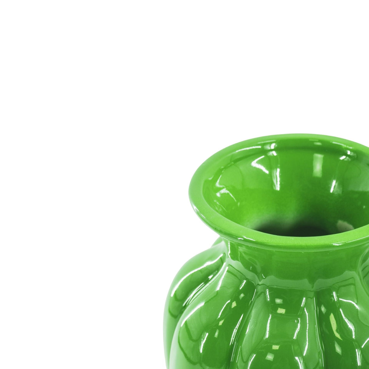 HOUSEVITAMIN VAAS PLEATED KERAMIEK GROEN/LILA 29,5 CM