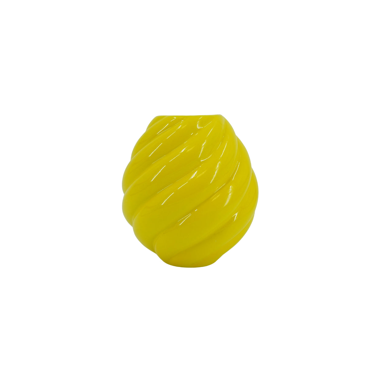 HOUSEVITAMIN VAAS SWIRL KERAMIEK GEEL 21,5 CM