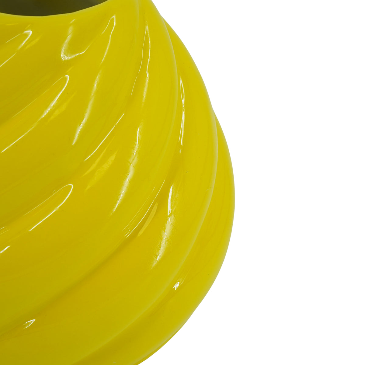 HOUSEVITAMIN VAAS SWIRL KERAMIEK GEEL 21,5 CM