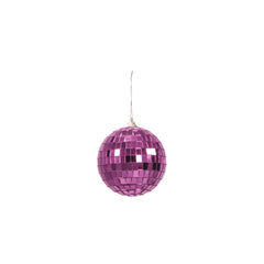 HOUSEVITAMIN KERSTHANGER DISCOBAL FOAM/GLAS ROZE 15 CM