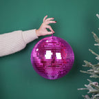HOUSEVITAMIN KERSTHANGER DISCOBAL FOAM/GLAS ROZE 30 CM