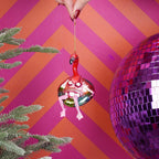 HOUSEVITAMIN KERSTHANGER FLAMINGO IN BIKINI GLAS ROZE 11,5 CM