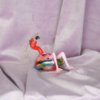 HOUSEVITAMIN KERSTHANGER FLAMINGO IN BIKINI GLAS ROZE 11,5 CM