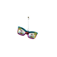 HOUSEVITAMIN KERSTHANGER DISCO ZONNEBRIL GLAS MULTICOLOR 13,5 CM