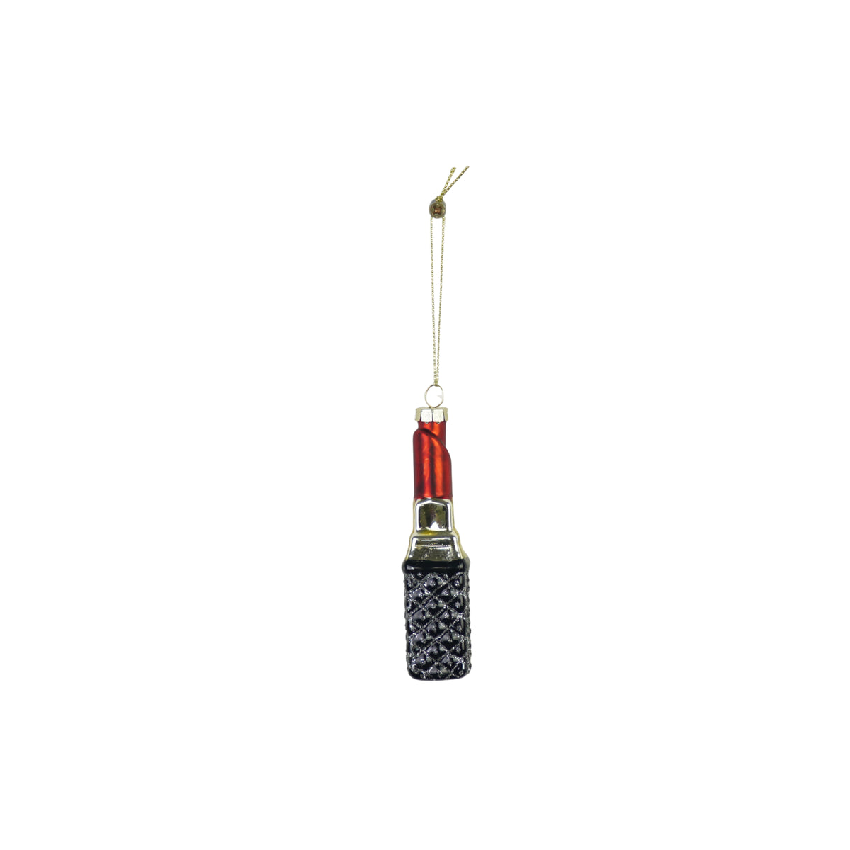 HOUSEVITAMIN KERSTHANGER LIPPENSTIFT GLAS ROOD/GOUD 11 CM