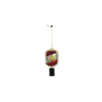 HOUSEVITAMIN KERSTHANGER PADEL GLAS GEEL/ROOD 10,5 CM