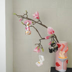 HOUSEVITAMIN KERSTHANGER DIVA KAT GLAS WIT/ROZE 12 CM