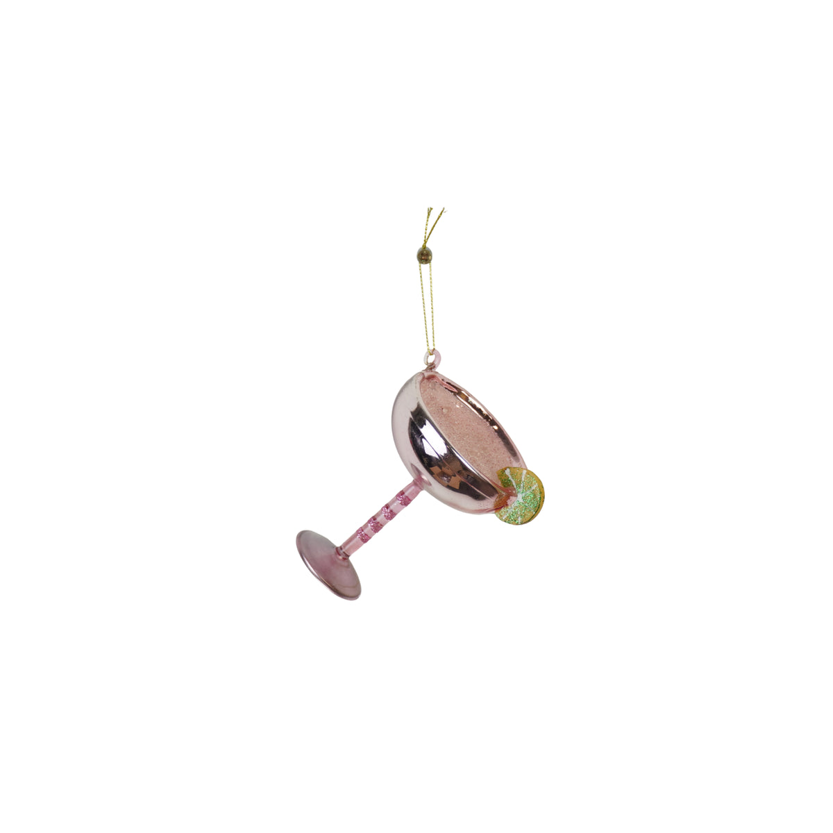 HOUSEVITAMIN KERSTHANGER COCKTAIL MET LIMOEN GLAS ROZE 10 CM