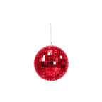 HOUSEVITAMIN KERSTHANGER DISCOBAL FOAM/GLAS ROOD 15 CM