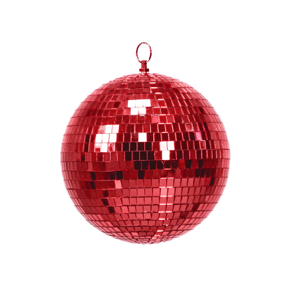 HOUSEVITAMIN KERSTHANGER DISCOBAL FOAM/GLAS ROOD 20 CM