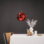 HOUSEVITAMIN KERSTHANGER DISCOBAL FOAM/GLAS ROOD 20 CM