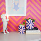 HOUSEVITAMIN BLOEMPOT SWIRL DOLOMIET BLAUW/ROZE 13 CM