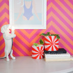 HOUSEVITAMIN BLOEMPOT SWIRL DOLOMIET ROOD/ROZE 16 CM