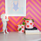 HOUSEVITAMIN BLOEMPOT BOW DOLOMIET LICHTROZE/ROOD 13 CM