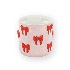 HOUSEVITAMIN BLOEMPOT BOW DOLOMIET LICHTROZE/ROOD 16 CM