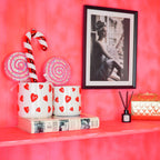 HOUSEVITAMIN BLOEMPOT HEARTS DOLOMIET WIT/ROOD 16 CM