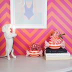 HOUSEVITAMIN BLOEMPOT TOFFEE CANDY DOLOMIET ORANJE/ROZE 21 CM