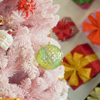 HOUSEVITAMIN KERSTBAL DIAMANTRELIËF KUNSTSTOF GROEN 10 CM
