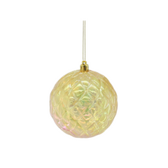 HOUSEVITAMIN KERSTBAL KUNSTSTOF GEEL 10 CM