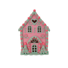 HOUSEVITAMIN LED SNOEPHUISJE POLYRESIN ROZE 13 × 13 × 18,5 CM