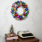 HOUSEVITAMIN KERSTKRANS KERSTBALLEN KUNSTSTOF MULTICOLOR 34 CM