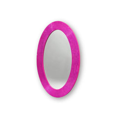 HOUSEVITAMIN OVALE WANDSPIEGEL DISCO GLAS ROZE 60 × 40 CM