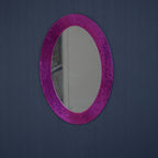 HOUSEVITAMIN OVALE WANDSPIEGEL DISCO GLAS ROZE 60 × 40 CM