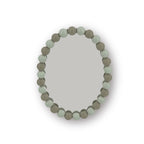 HOUSEVITAMIN OVALE WANDSPIEGEL BUBBLES MDF/GLAS ZAND/TAUPE 29 CM