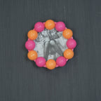 HOUSEVITAMIN FOTOLIJST BUBBLES MDF NEONROZE/ORANJE 14,5 CM