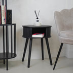 HOUSEVITAMIN BIJZETTAFEL/NACHTKASTJE MDF ZWART 53 CM