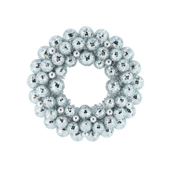 HOUSEVITAMIN KERSTKRANS DISCO KUNSTSTOF ZILVER 40 CM