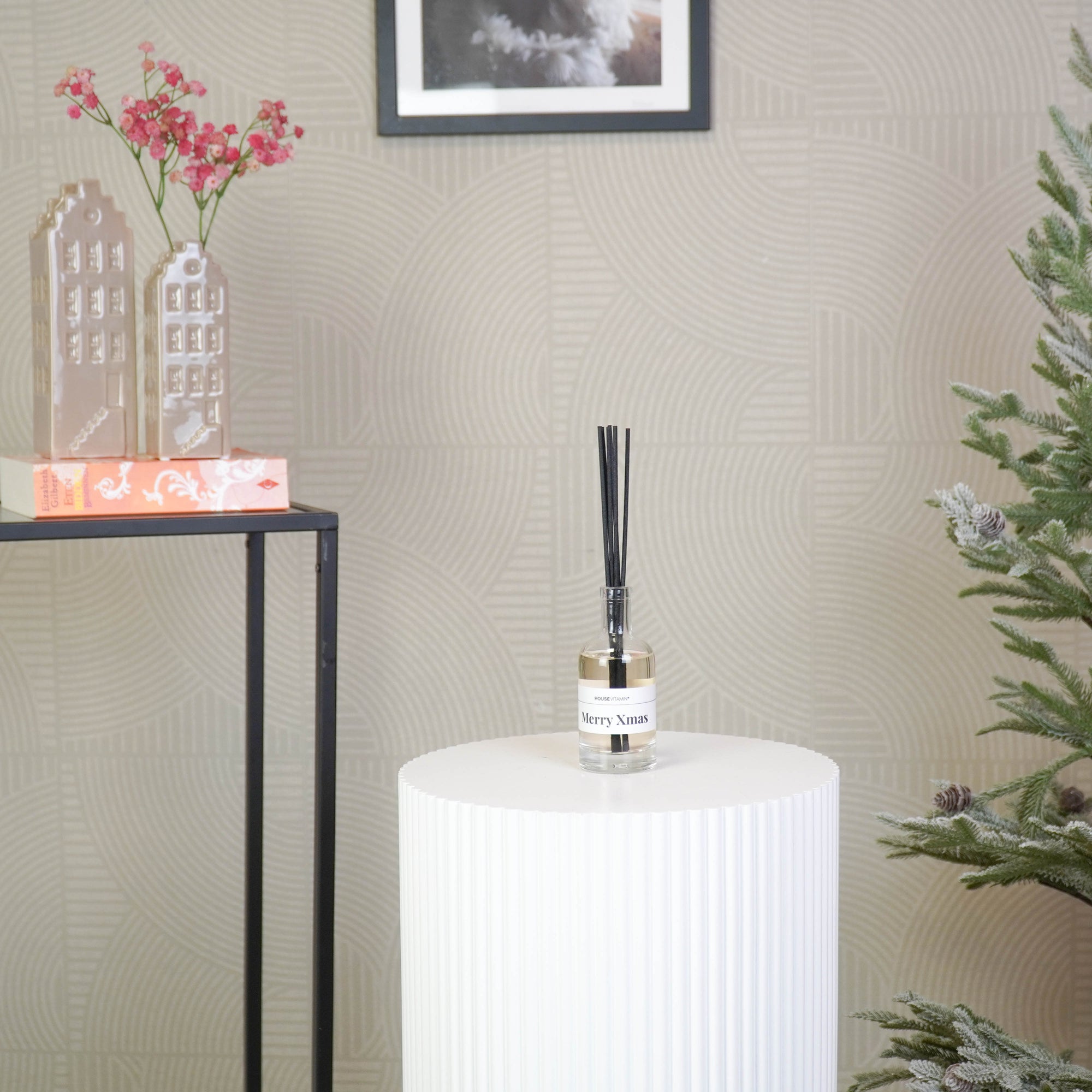 HOUSEVITAMIN REED DIFFUSER GLAS/VEZEL XMAS 100ML APPEL & KANEEL