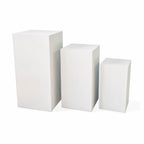 HOUSEVITAMIN SET VAN 3 VIERKANTE BIJZETTAFELS MDF WIT 50/65/80 CM