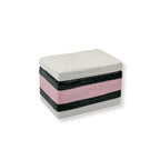 HOUSEVITAMIN VOORRAADPOT ENGLISH LIQUORICE ROZE/WIT 9 CM