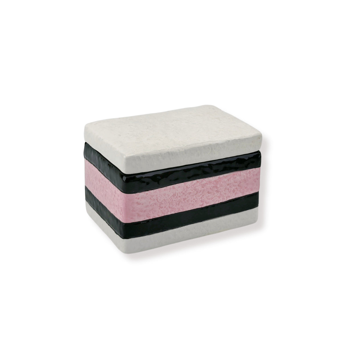 HOUSEVITAMIN VOORRAADPOT ENGLISH LIQUORICE ROZE/WIT 9 CM