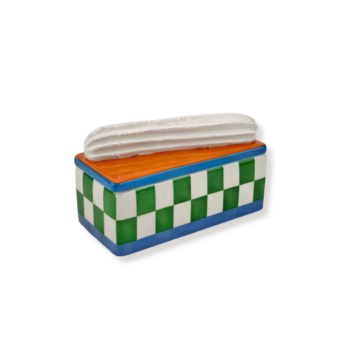 HOUSEVITAMIN VOORRAADPOT TOMPOUCE GROEN/ORANJE 14 CM