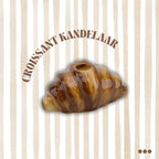 HOUSEVITAMIN KAARSENHOUDER CROISSANT DOLOMIET BRUIN 14,5 CM