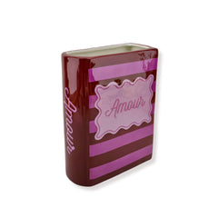 HOUSEVITAMIN BOEKVAAS DOLOMIET ROOD/ROZE 21,5 CM