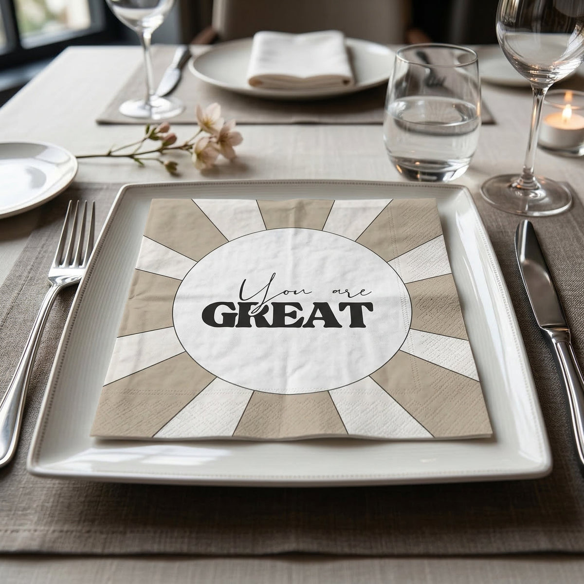 HOUSEVITAMIN SERVETTEN YOU ARE GREAT DISPLAY 12 PAKKEN