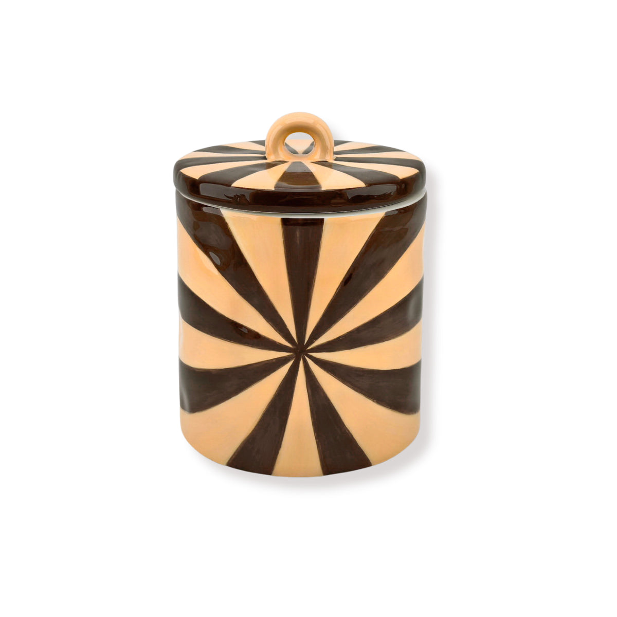 HOUSEVITAMIN VOORRAADPOT SWIRL DOLOMIET BRUIN/KARAMEL 14,5 CM
