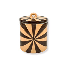 HOUSEVITAMIN VOORRAADPOT SWIRL DOLOMIET BRUIN/KARAMEL 14,5 CM