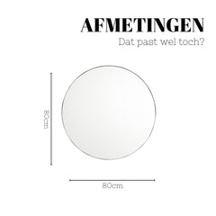 HOUSEVITAMIN RONDE WANDSPIEGEL METAAL TAUPE Ø85 CM