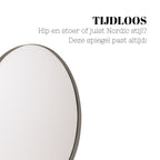HOUSEVITAMIN RONDE WANDSPIEGEL METAAL TAUPE Ø85 CM