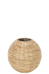 J-LINE VAAS YUMI BOL STRO NATUREL GROOT - Tuincentrum Lopik