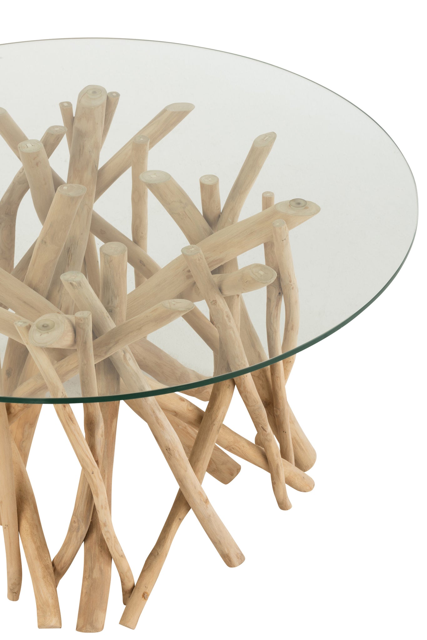 Salontafel Takken Teakhout Natuur/Glas - Tuincentrum Lopik